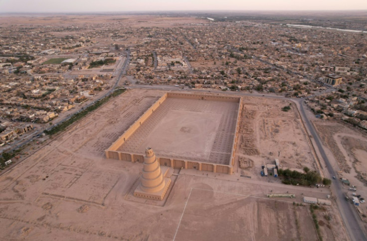 The spiral Malwiya Minaret, a mid-ninth-century Iraqi national monument built to symbolize the power of Islam during the Abbasid caliphate, at the site of the Great Mosque in Samarra, north of Baghdad