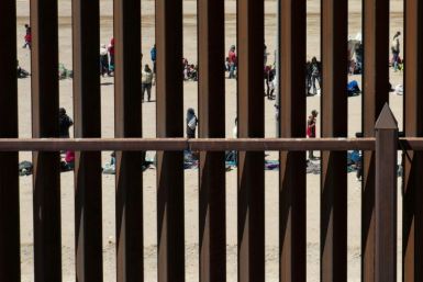 A section of the US-Mexico border wall near El Paso, Texas