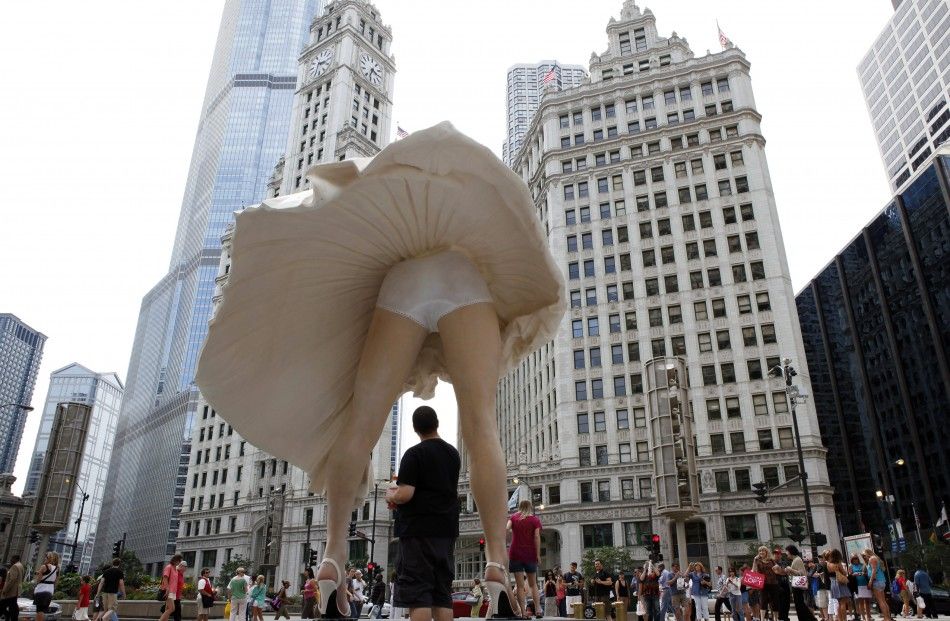 26-foot tall statue of Marilyn Monroe in Chicago
