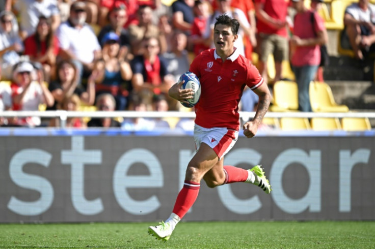 Wales' wing Louis Rees-Zammit scored a second-half hat-trick in their 43-19 win over Georgia