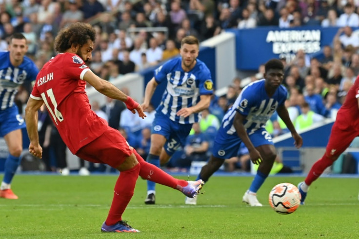 Mohamed Salah (left) scored twice for Liverpool