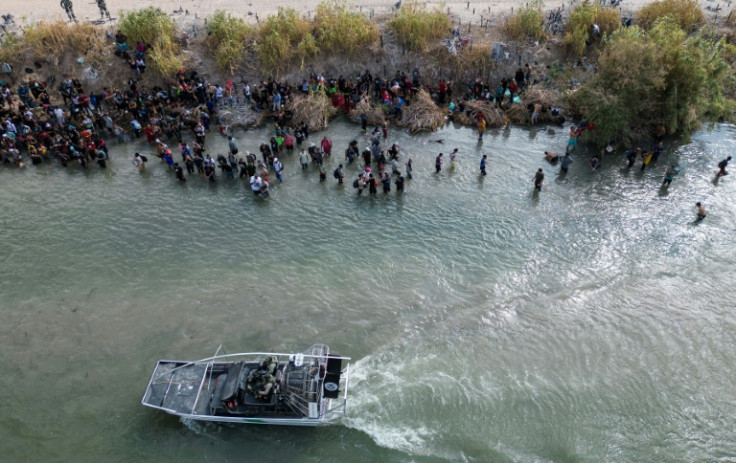The United States and Mexico are divided at Eagle Pass by the Rio Grande river