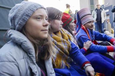 Thunberg joined the activists to block the entrance to the headquarters of state-owned energy group Statkraft