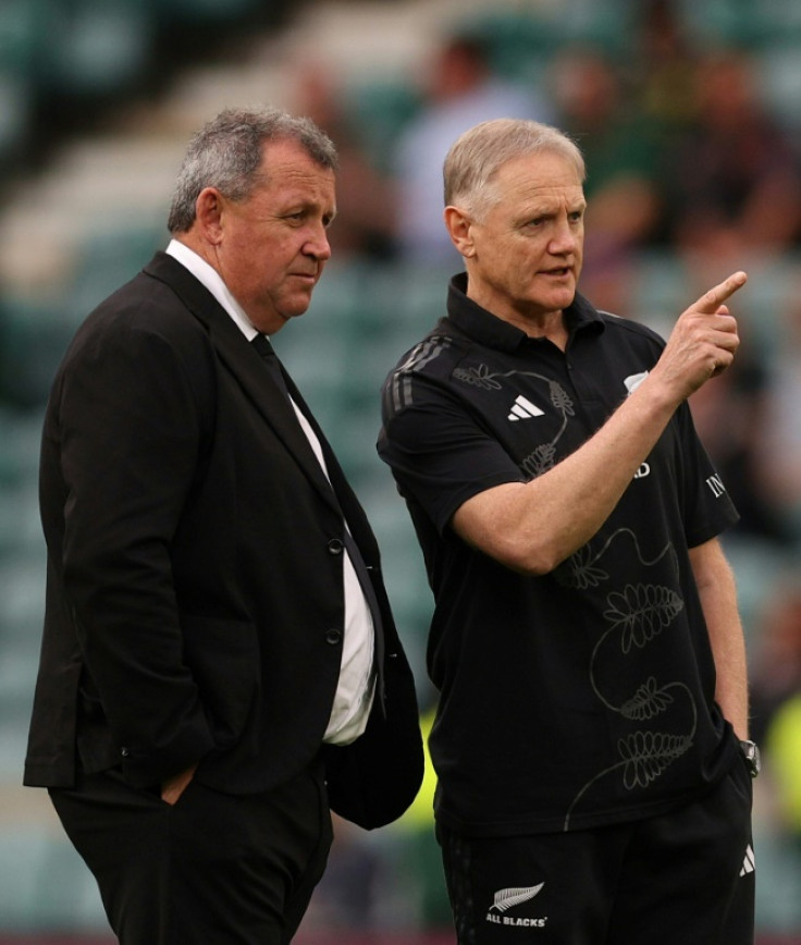 Joe Schmidt (R) set the Irish on the path of becoming feared opponents -- now he opposes them as All Blacks attack coach