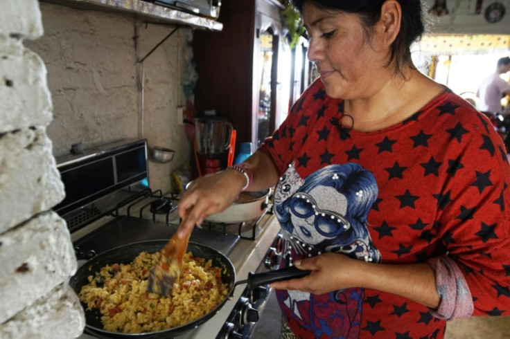 Using an onion, tomatoes and chili peppers, Martinez makes the Mexican-style eggs with fried beans that her son Jaime loved so much until he disappeared in 2018 at the age of 22