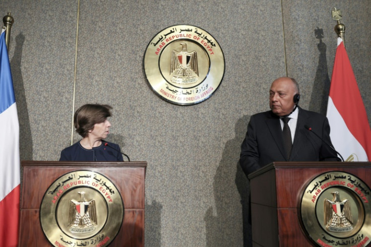 French Foreign Minister Catherine Colonna and her Egyptian counterpart Sameh Shoukry both called for aid to be delivered to the Gaza Strip