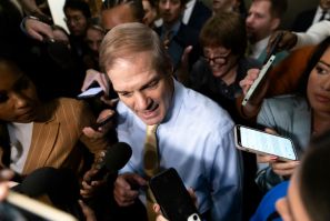 Jim Jordan, pictures at the US Capitol on October 13, 2023, has voiced confidence that he can win 217 votes in the House