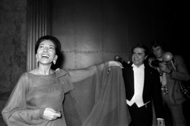 Maria Callas at a recital in Paris on her farewell tour in 1973