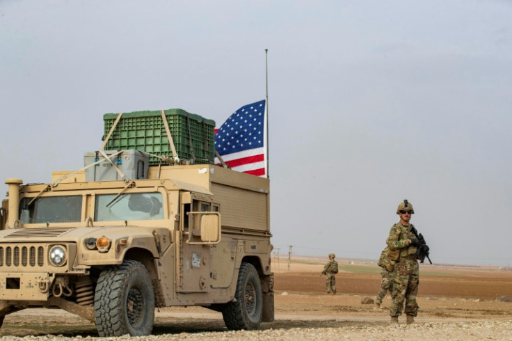 US forces in Syria's northeastern Hasakeh province on December 15, 2022