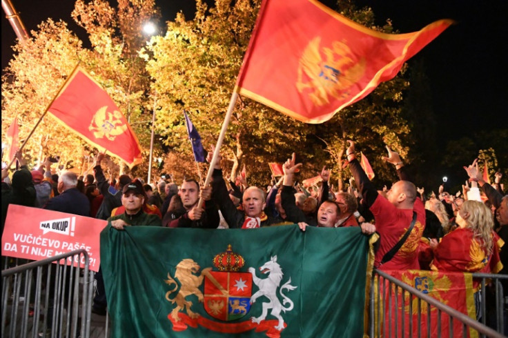 Thousands protested against Andrija Mandic's election as parliament speaker, with his alliance opposing recognition of Serbia's former breakaway province of Kosovo and not supporting sanctions against Russia