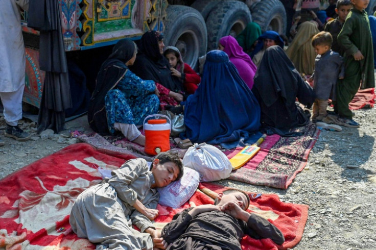 Pakistan border officials say more than 100,000 people have crossed into Afghanistan since the beginning of October