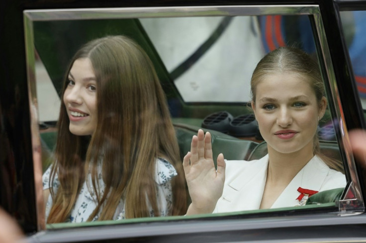Leonor (right) and her younger sister are the new generation of a royal family that has been battered by scandals
