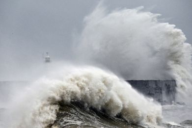The storm roared over western Europe with record winds
