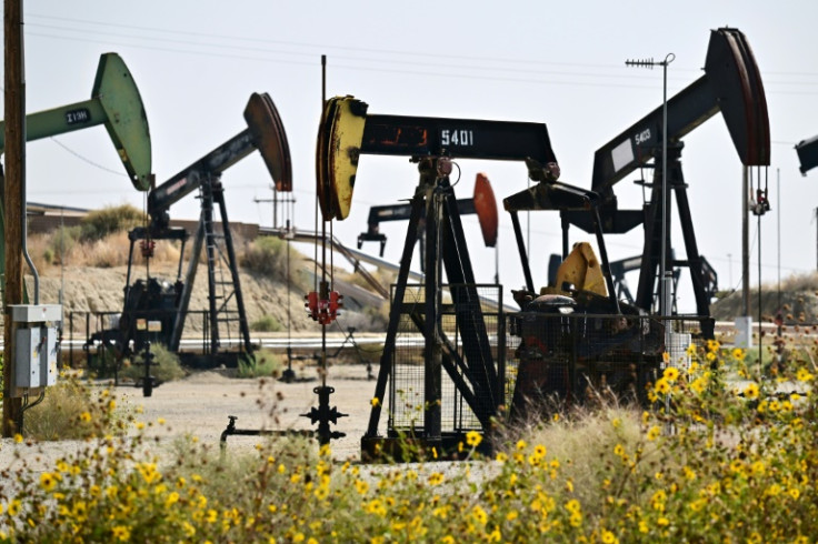 Pumpjacks on oilfields in Kern County, California