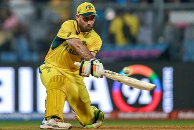 Stunning: Australia's Glenn Maxwell hits out during a match-winning World Cup hundred against Afghanistan in Mumbai