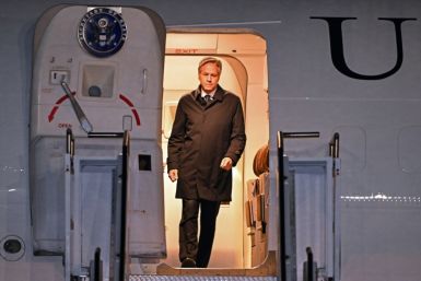 US Secretary of State Antony Blinken arrives at  Osan Air Base on Thursday night