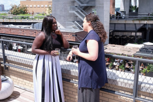 Actress Danielle Brooks (L) and Jezebel founder, Anna Holmes (R) seen at an event New York City in 2016