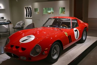 The 1962 Ferrari 250 GTO is displayed at a preview at Sotheby’s in New York on November 2, 2023
