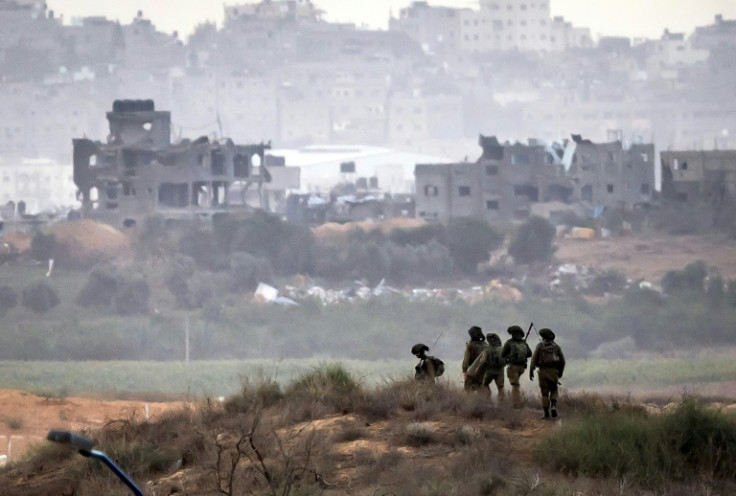 Israeli soldiers near border with the Gaza Strip