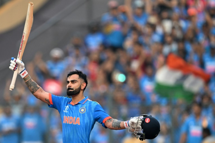 Record-breaker: India's Virat Kohli celebrates his 50th one-day international century