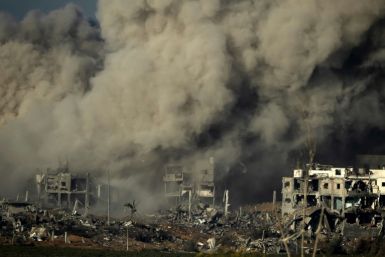 Smoke rises during an Israeli military bombardment of the northern Gaza Strip on November 15, 2023, amid the ongoing battles between Israel and the Palestinian group Hamas. Thousands of civilians, both Palestinians and Israelis, have died since October 7,
