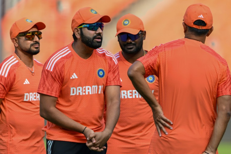 In charge: India captain Rohit Sharma at practice