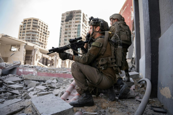 Israeli troops operating inside the Gaza Strip