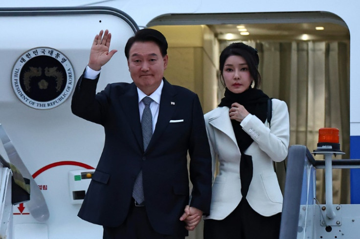 South Korea's President Yoon Suk Yeol and First Lady Kim Keon hee are on a three-day state visit to the UK