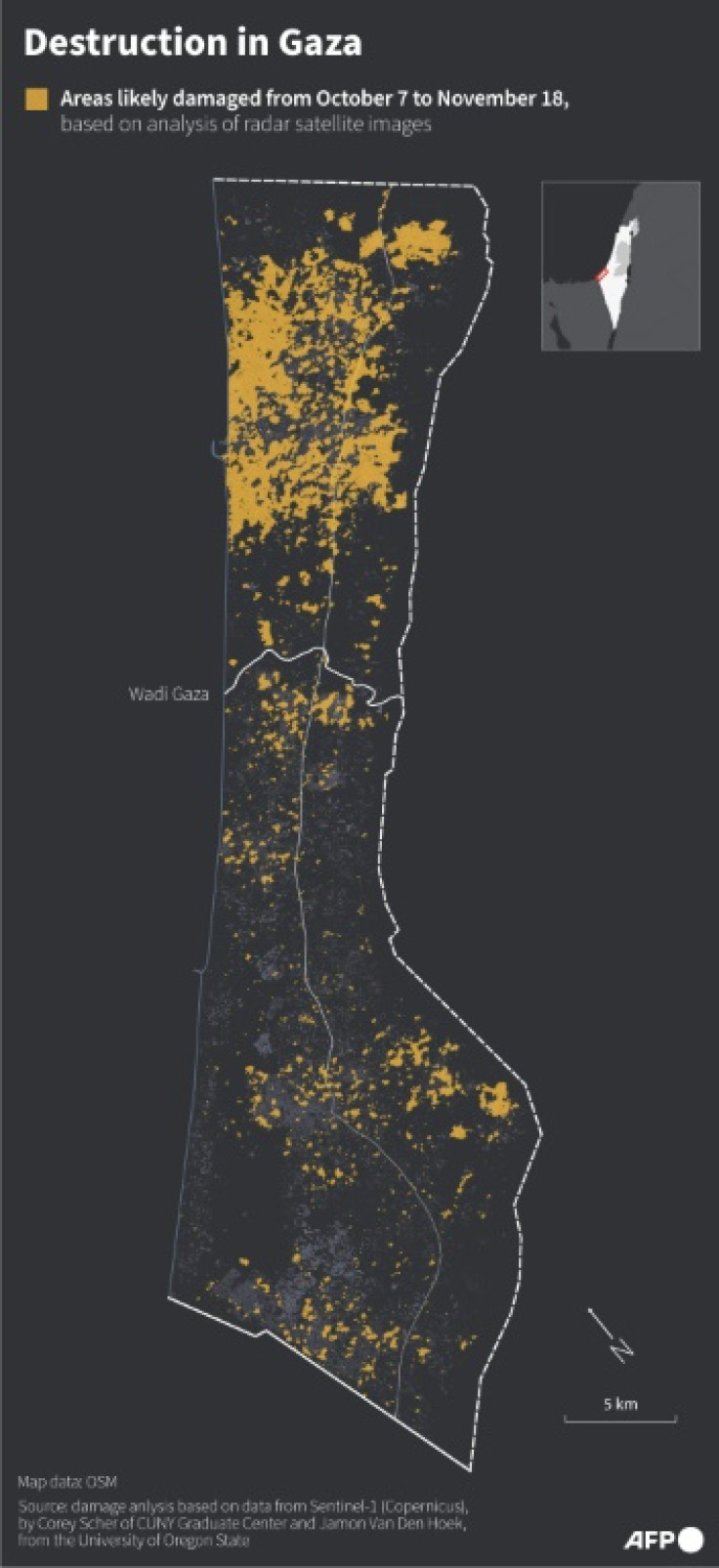 Destruction in the Gaza Strip