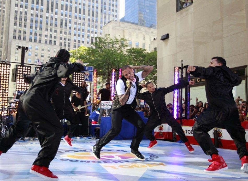 Chris Brown performs on NBCs Today show in New York