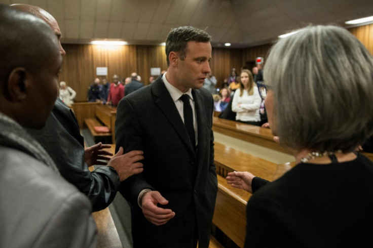 Oscar Pistorius pictured after he was sentenced in 2016 for murdering his girlfriend Reeva Steenkamp