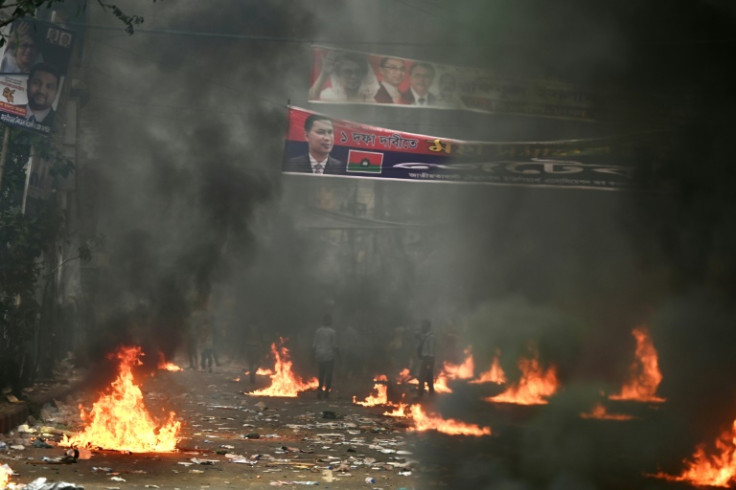 The aftermath of protests on October 28 in Dhaka, when Bangladesh Nationalist party (BNP) activists rallied against the government