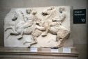 Part of he Parthenon Marbles, also known as the Elgin Marbles, at the British Museum in London