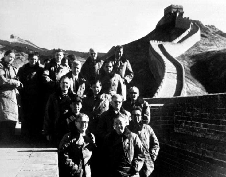 Henry Kissinger, then US national security advisor, visited the Great Wall of China in October 1971 as he began diplomacy to establish relations
