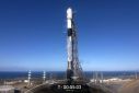 The SpaceX Falcon 9 rocket minutes before the launch of the Korea 425 Mission