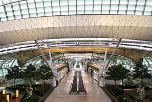 Bangkok's Suvarnabhumi International Airport has seen the construction of a new terminal, which opened in September, while a third runway is also underwayon September 25, 2023. Thailand, Cambodia and Vietnam are throwing up new airports and terminals, a