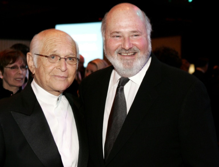Norman Lear (L) and Rob Reiner, seen here in 2006, worked together on Lear's historic 1970s sitcom 'All In the Family,' in which Reiner played bigoted patriarch Archie Bunker's liberal son-in-law 'Meathead'