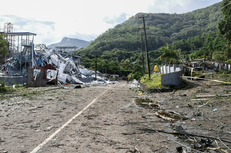 The blast at an explosives depot in Seychelles was heard several kilometres (miles) away