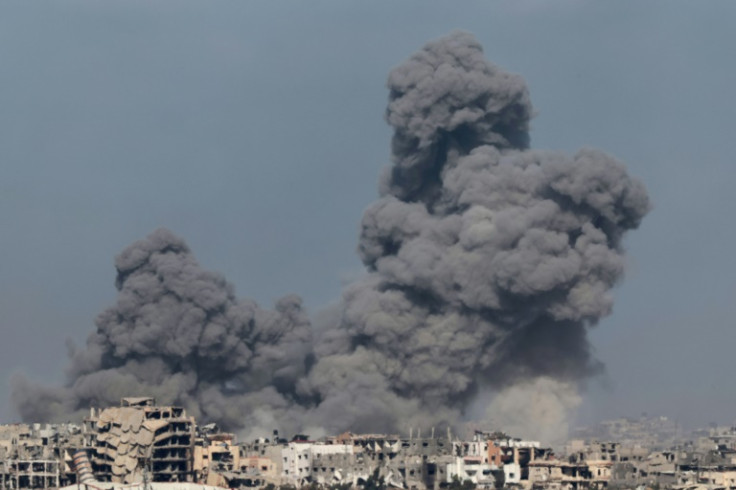 Smoke billows from the northen Gaza Strip after an Israeli air strike