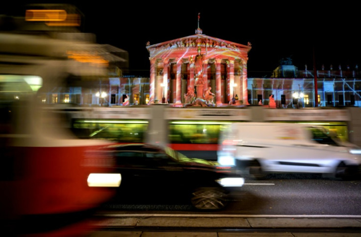 'Light of Human Rights' installation, Vienna, by Victoria Coeln marking the 75th anniversary of the UDHR