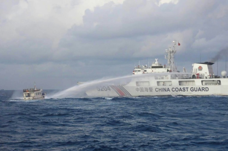 Philippine Coast Guard spokesman Jay Tarriela said the two supply boats and Philippine Coast Guard vessel escorting the mission were water cannoned