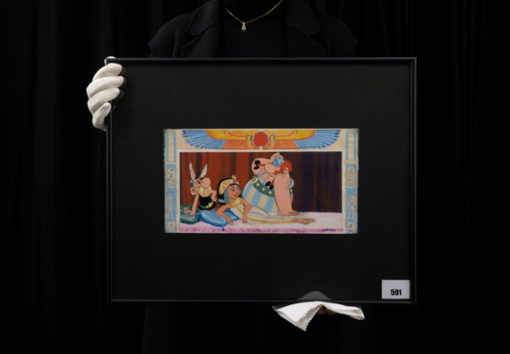 The daughter of French cartoonist Albert Uderzo has tried to block the sale, saying the painting must have been stolen