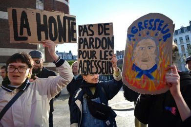'Shame','No forgiveness for abusers, 'Abuser': Protesters disrupt a Depardieu concert in April