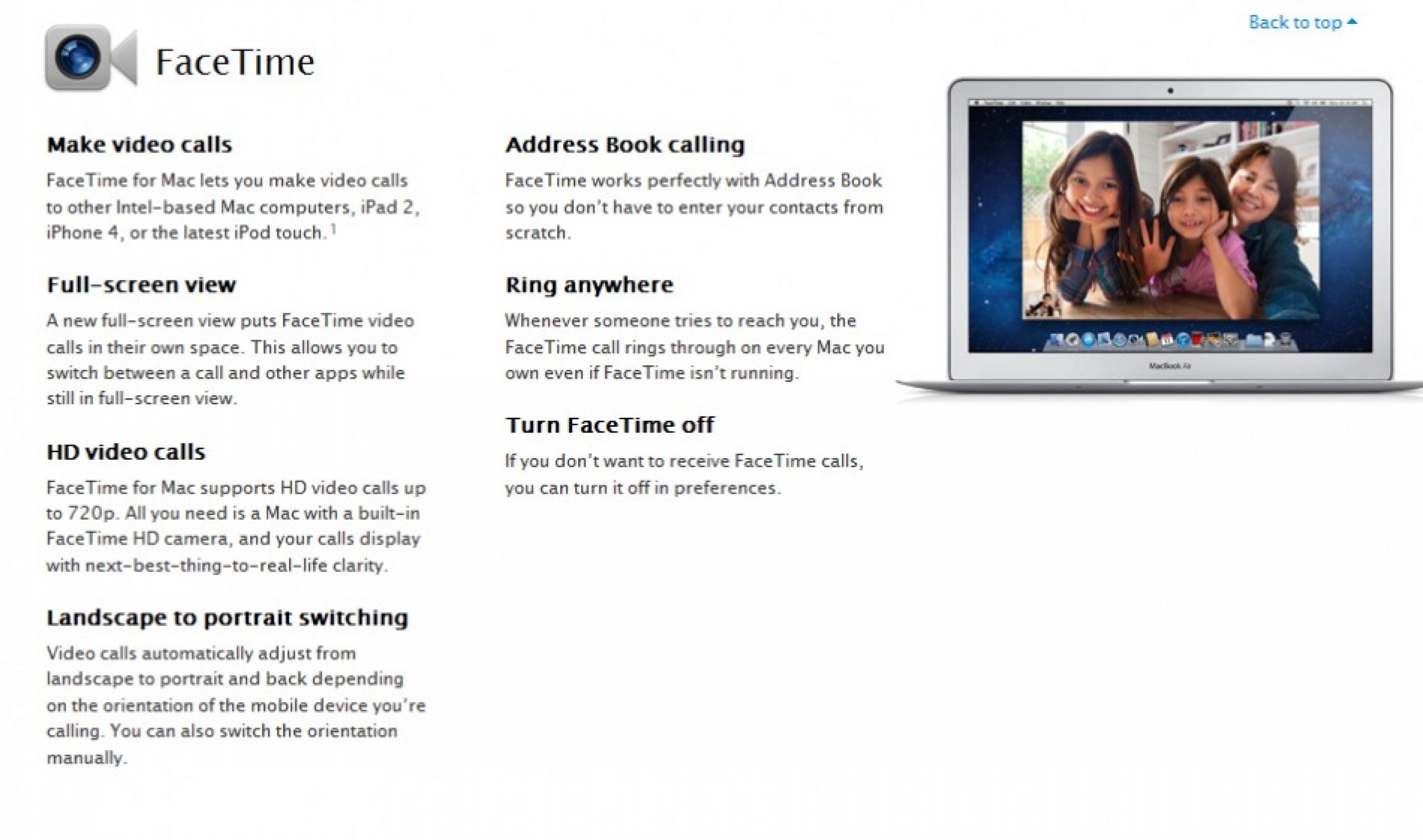 Mac OS X Lion FaceTime