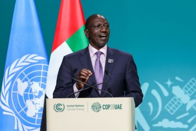 Kenya's President William Ruto speaks at the COP28 climate summit in Dubai