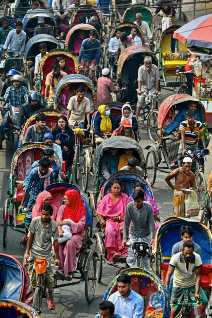 Vibrant greens and swirling yellows, film stars, birds and architecture: Bangladesh's bicycle rickshaw drivers have for decades used their transport as a unique moving canvas of urban folk art