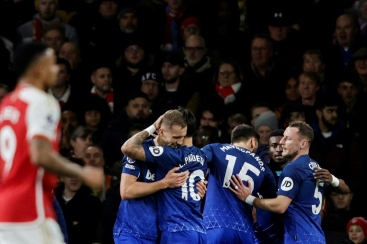 West Ham celebrate Tomas Soucek's goal against Arsenal