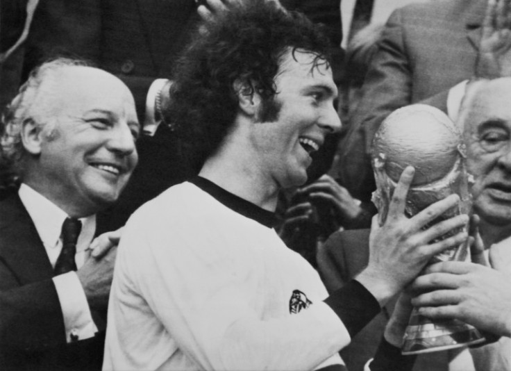 Franz Beckenbauer holds the trophy  West Germany beat  Netherlands in the 1974 World Cup final