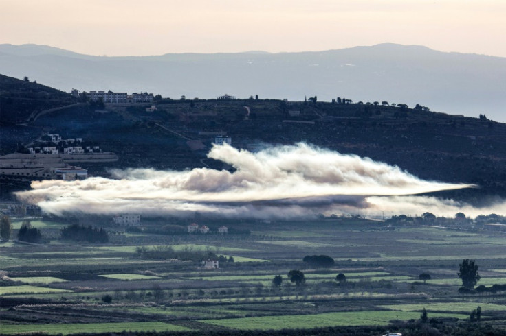 Smoke billows from Israeli bombardment in southern Lebanon's Khiyam plains near the border with Israel -- fears of wider war have risen