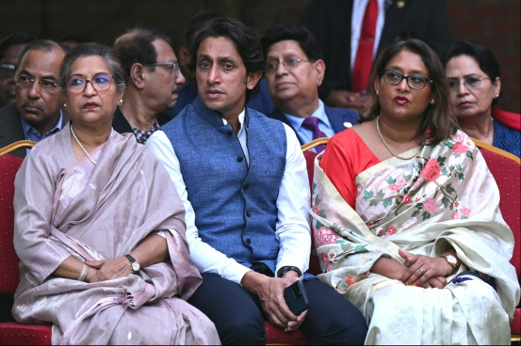 Bangladesh Prime Minister Sheikh Hasina's sister Sheikh Rehana (L) and daughter Saima Wazed (R) are considered candidates to succeed her one day